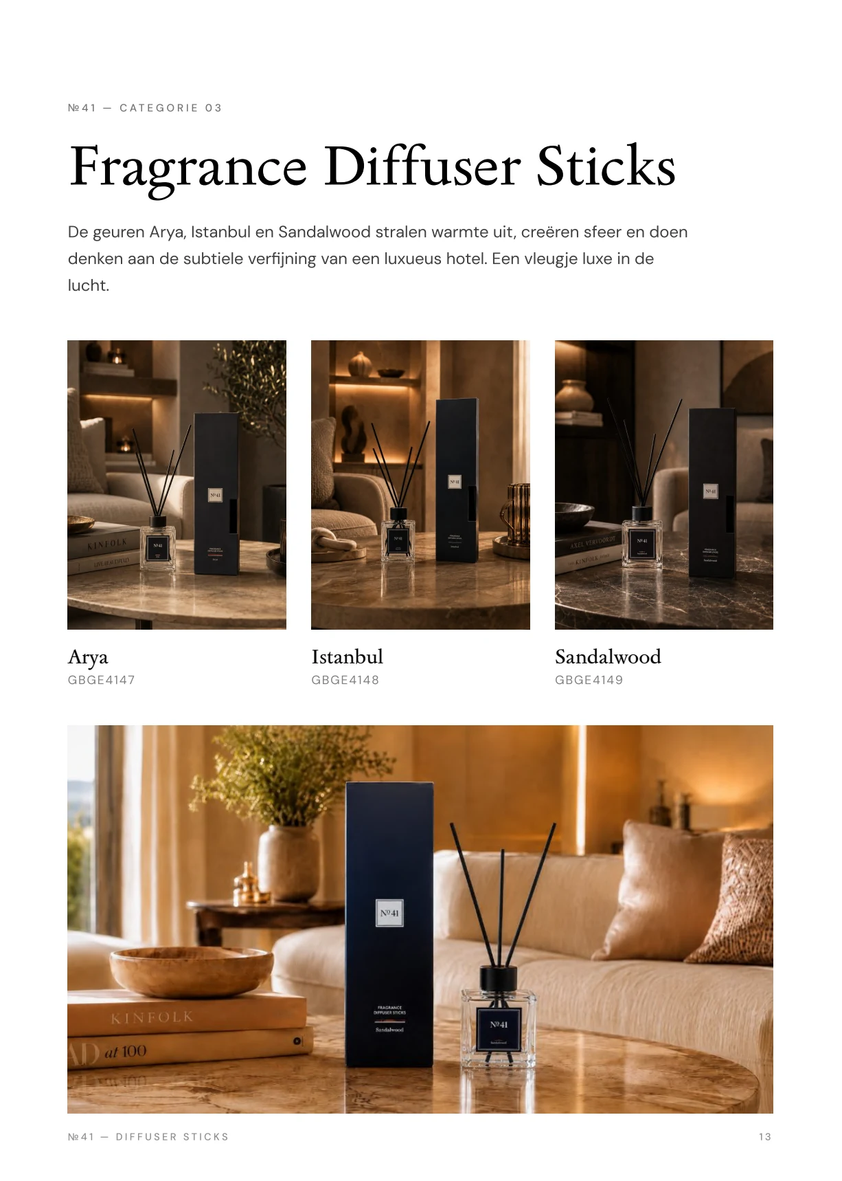 Overzicht van No41 Fragrance Diffuser Sticks