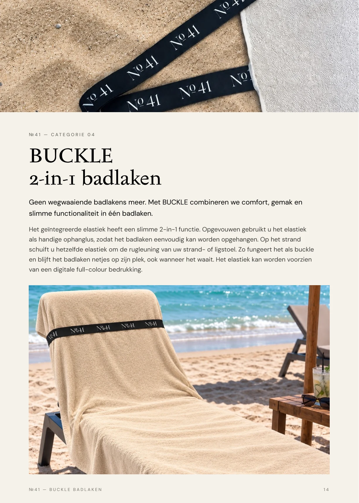 No41 Buckle 2-in-1 badlaken