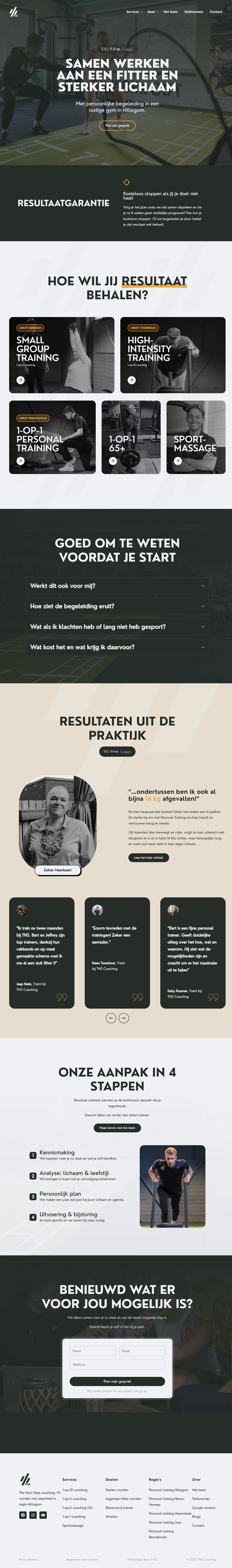 Volledige lokale opname van de publieke TNS-homepage
